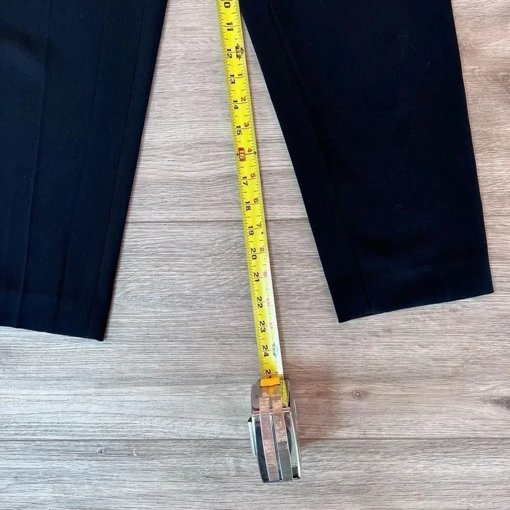 Babaton Women's Black Cropped Mid Rise Pleated Trouser Cohen‎ Pant Size 4 - Picture 5 of 7